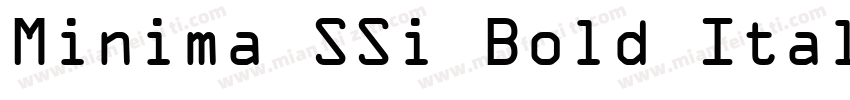 Minima SSi Bold Italic字体转换